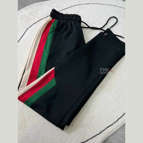 GUCCI PANTS - Quần GC Printed Neoprene Joggers (Black) [Mirror Quality]