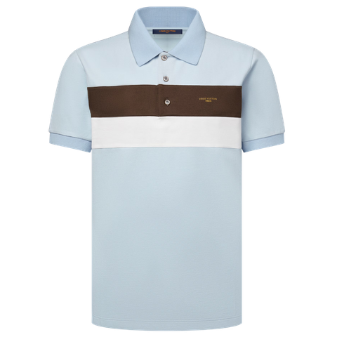 ÁO POLO LOUIS VUITTON 3 BUTTON PLACKET (BLUE)
