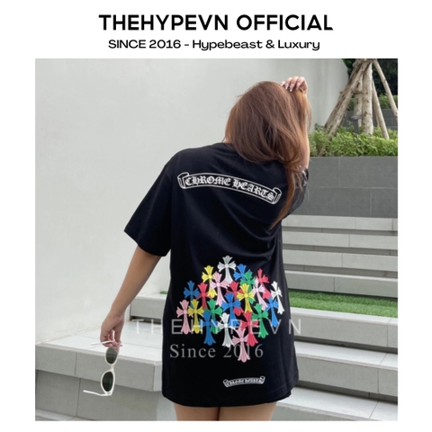 Áo Thun Chrome Hearts CH Multi Colour Cross (Black) [Mirror Quality]