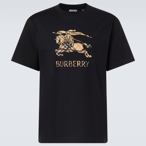 ÁO THUN BURBERRY EQUESTRIAN KNIGHT IVORY GLOW (BLACK)