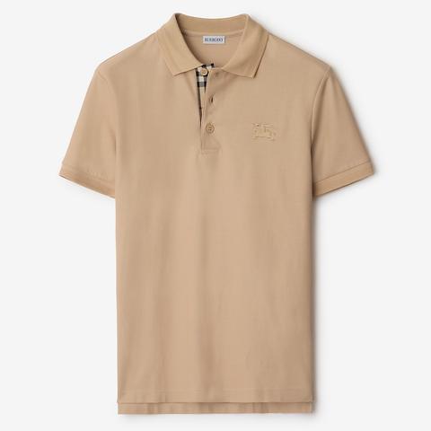 ÁO POLO BURBERRY EQUESTRIAN KNIGHT (SOFT FAWN BEIGE)