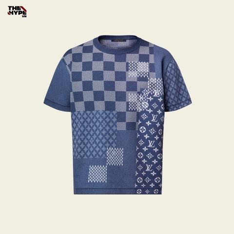 ÁO THUN LOUIS VUITTON SHORT-SLEEVED KNITTED CREWNECK (BLUE)