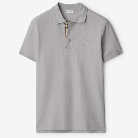 ÁO POLO BURBERRY EQUESTRIAN KNIGHT (PALE GREY)