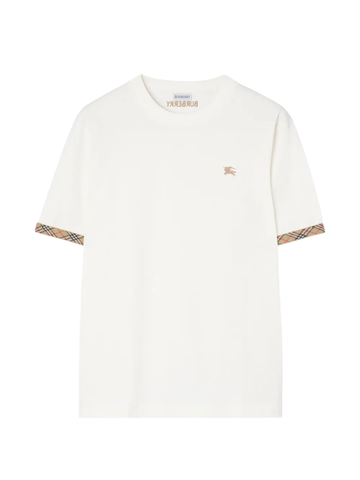ÁO THUN BURBERRY CHECK-TRIM COTTON T-SHIRT