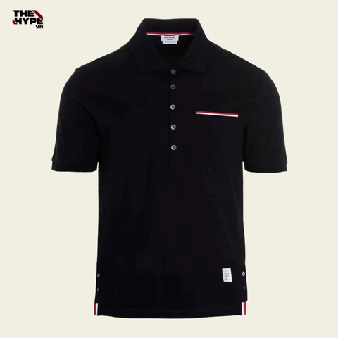 ÁO POLO THOM BROWNE RWB POCKET PATCH (NAVY)