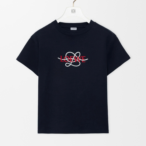 ÁO THUN LOEWE L & LOEWE PATCH T-SHIRT (NAVY BLUE)