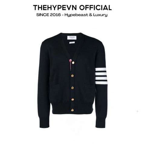THOM BROWNE CARDIGAN - Áo khoác TB Cashmere Crewneck Pullover (Navy) [Mirror quality]