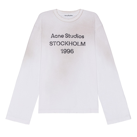 ÁO TAY DÀI ACNE STUDIOS FADED EXFORD U 1996 (WHITE)