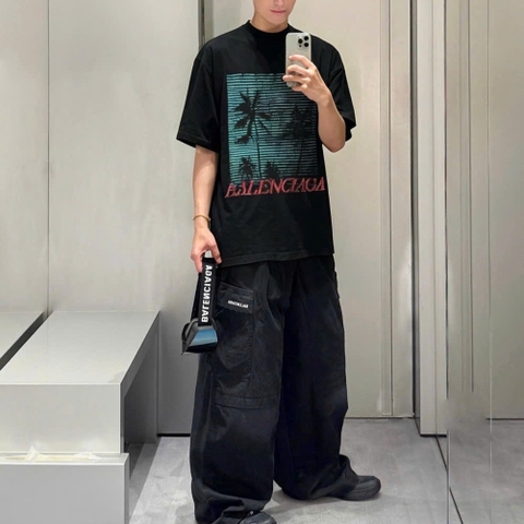 ÁO THUN BALENCIAGA MEN'S SUMMER CALLING T-SHIRT (BLACK)