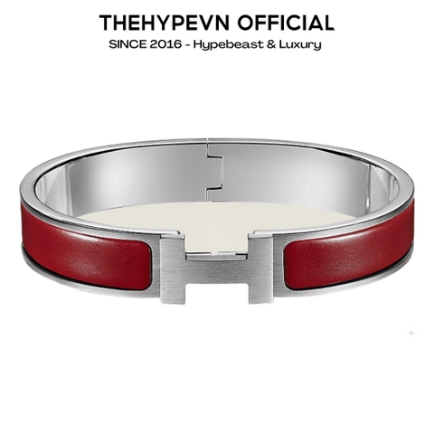Vòng Tay Hermes Clic H Matte Bracelet (Red) [Mirror Quality]