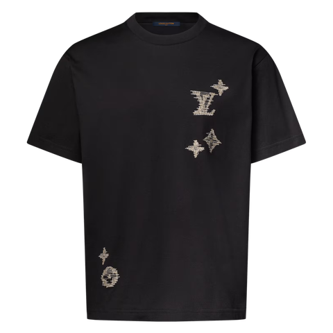 ÁO THUN LOUIS VUITTON FLOWERS MONOGRAM (BLACK)