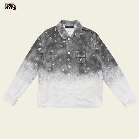 ÁO SƠ MI LOUIS VUITTON GRADIENT SNOWFALL MONOGRAM (WHITE)