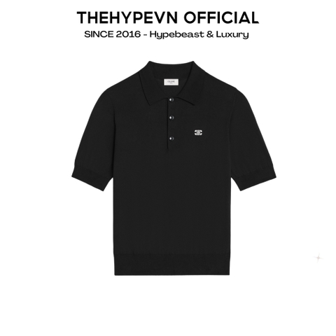 ÁO POLO CELINE TRIOMPHE FINE COTTON (BLACK)