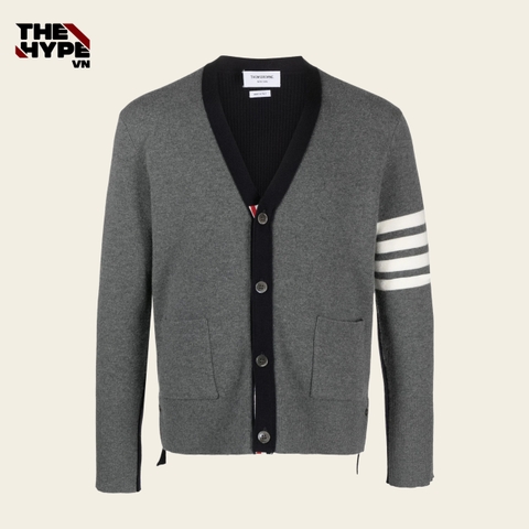 ÁO CARDIGAN THOM BROWNE TB 2 IN 1 HALF (GRAY BLACK)