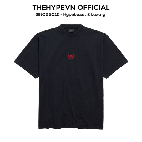ÁO THUN BALENCIAGA BLCG RED LAUREL (BLACK)