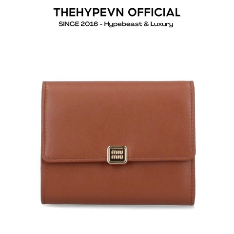 VÍ NGẮN MIU MIU LOGO CLASSIC (BROWN)