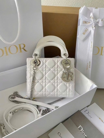 TÚI DIOR MINI LADY DIOR BAG(WHITE)