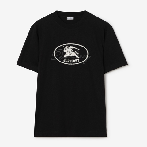 ÁO THUN BURBERRY KNIGHT STAMP (BLACK)