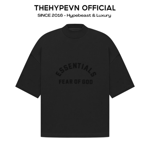 FOG TEE - Áo FOG Essentials Logo Suede SS23 (Jet Black) [Mirror Quality]