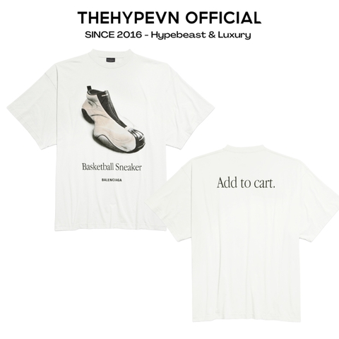 ÁO THUN BALENCIAGA BLCG BASKETBALL SNEAKER (WHITE)