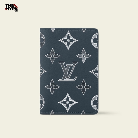 VÍ CARDHOLDER LOUIS VUITION SHADOW MONOGRAM (NAVY BLUE)