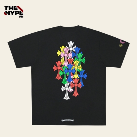 ÁO THUN CHROME HEARTS CH MULTI COLOR CROSS CEMETERY (BLACK)