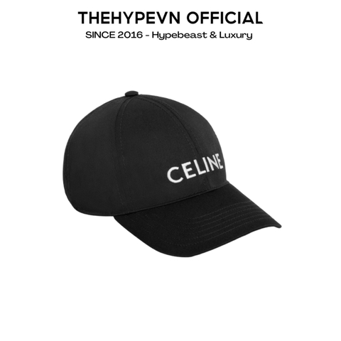 CELINE CAP- Mũ Lưỡi Trai Celine Logo Chữ Thêu (Black) [MIRROR QUALITY]