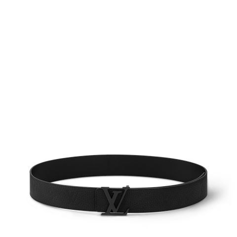 LOUIS VUITTON BELT Initiales Reversible Belt Taurillon (Black)