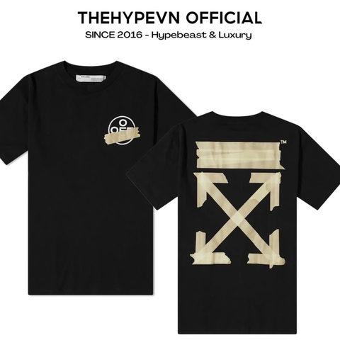 ÁO THUN OFF-WHITE OW TAPE COTTON (BLACK)