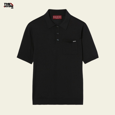 ÁO POLO GUCCI FINE WOOL KNIT (BLACK)
