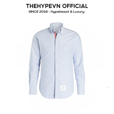 ÁO SƠ MI THOM BROWNE TB GROSGRAIN ARMBAND OXFORD SHIRT (SỌC DỌC) (BLUE)