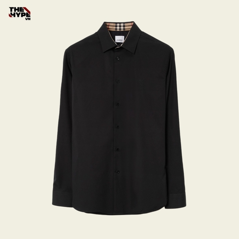 ÁO SƠ MI BURBERRY BBR EQUESTRIAN KNIGHT LONG SLEEVE (BLACK)