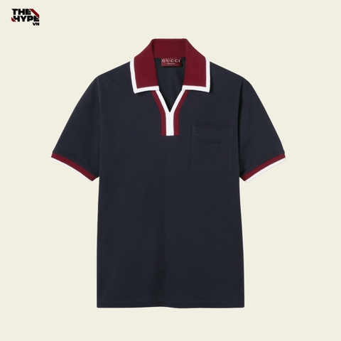 ÁO POLO GUCCI MOTIF (NAVY)