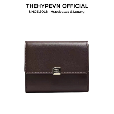 VÍ NGẮN MIU MIU LOGO CLASSIC (BLACK)