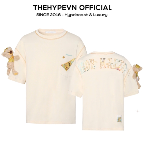 13DE MARZO TEE - Áo Thun 13De Van Gogh Flower (Kem) Best Quality