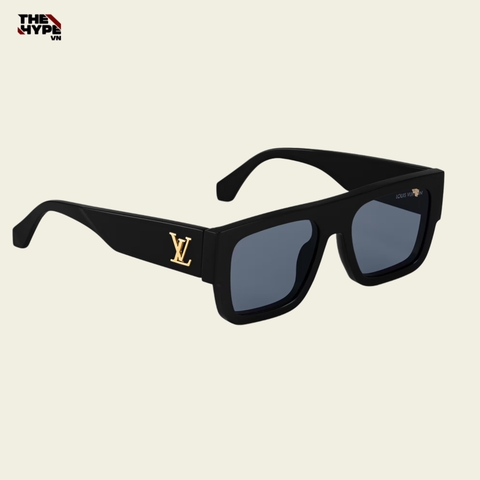 KÍNH LOUIS VUITTON LV CLASH GOLD LOGO (BLACK)