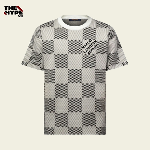 ÁO THUN LOUIS VUITTON LV DAMIER MARQUE (BLACK WHITE)
