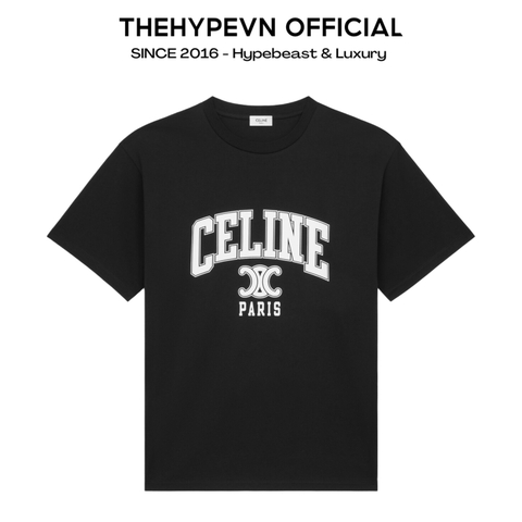 ÁO THUN CELINE TRIOMPHE LOGO COTTON (BLACK)