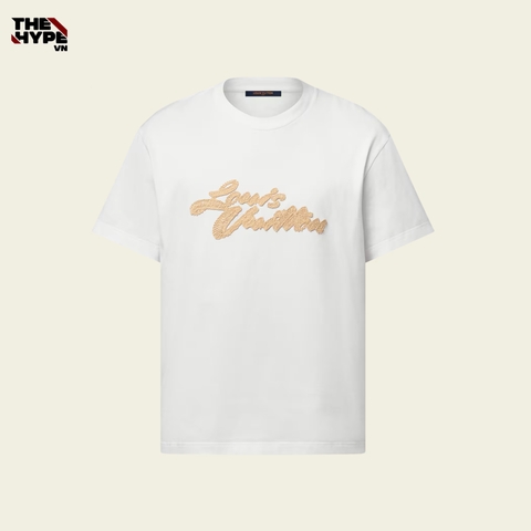 ÁO THUN LOUIS VUITTON LV EMBROIDERED SIGNATURE (WHITE)