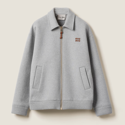 ÁO KHOÁC MIUMIU JERSEY BLOUSON (GREY)