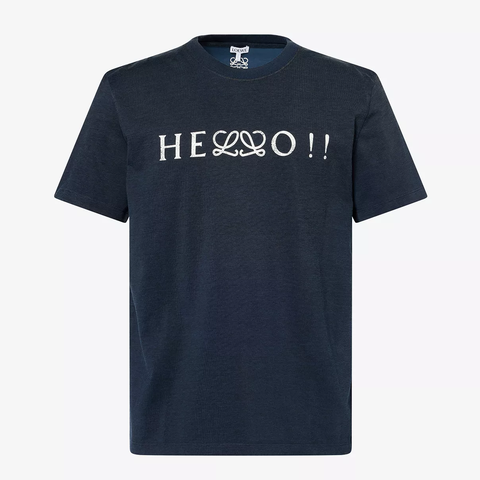ÁO THUN LOEWE HELLO LOGO PRINTED (NAVY)