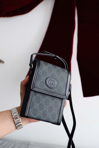 TÚI GUCCI GC HORSEBIT 1955 PHONE BAG RETRO (BLACK)