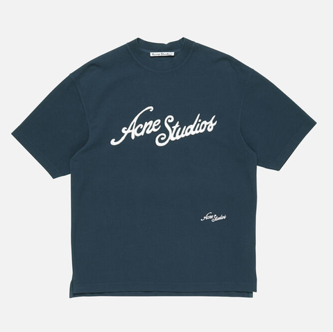 ÁO THUN ACNE STUDIOS EMBROIDERED LOGO (DEEP BLUE)
