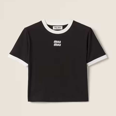 ÁO THUN MIU MIU COTTON JERSEY (BLACK)