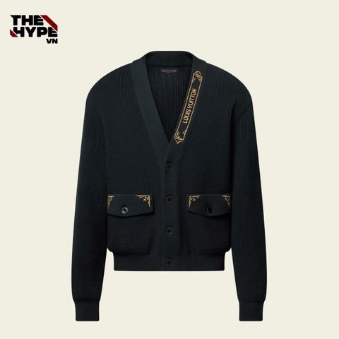 ÁO CARDIGAN LOUIS VUITTON SIGNATURE (BLACK)