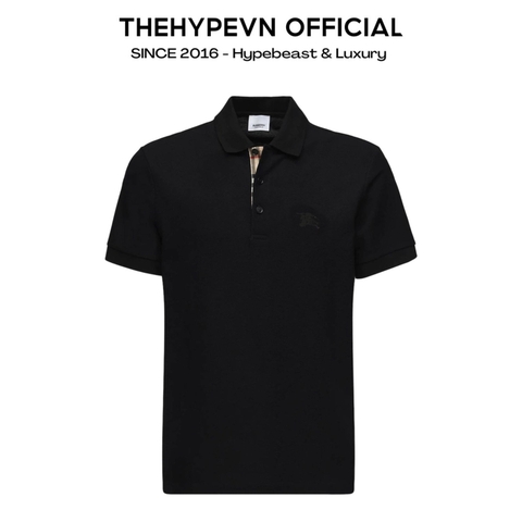 ÁO POLO BURBERRY BBR EQUESTRIAN KNIGHT (BLACK)