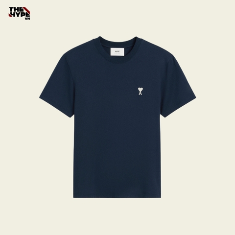 ÁO THUN AMI PARIS LOGO HEART WHITE (NAVY)
