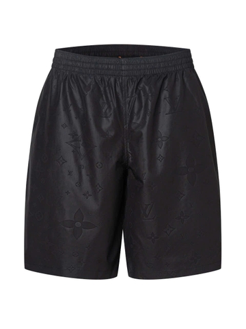 QUẦN LOUIS VUITTON MONOGRAM MOIRE JACQUARD SILK SHORTS IN BLACK