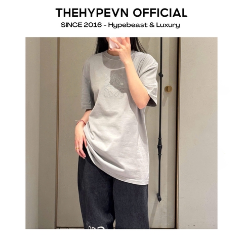 ÁO THUN LOEWE ANAGRAM LASER CUT (GREY)