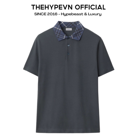 ÁO POLO BURBERRY BBR WOVEN COLLAR (MAGNET)
